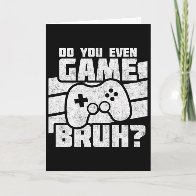 Playing Video Games - Pc Console Gaming - Funny Vi Card (Front)