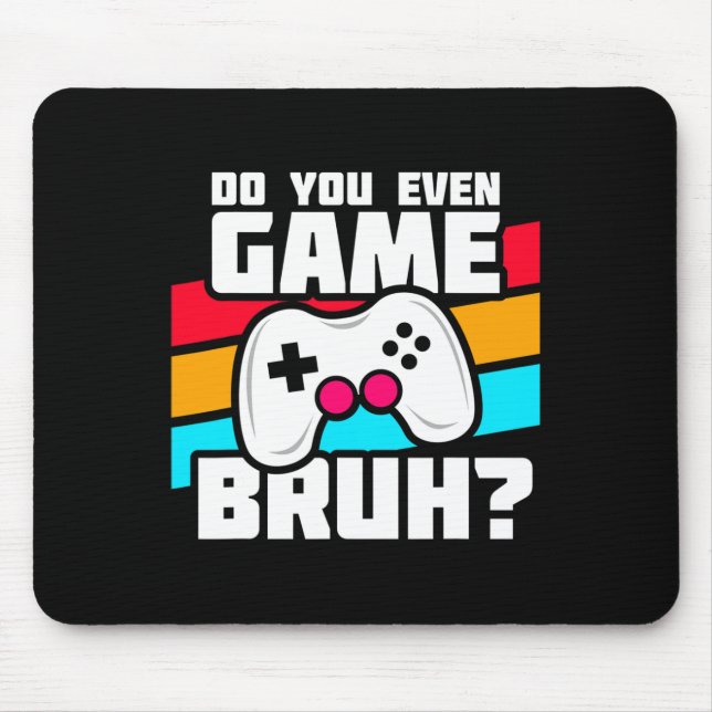Playing Video Games - Pc Console Gaming - Funny Vi Mouse Pad (Front)