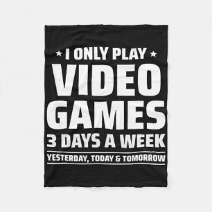 Playing Video Games - Video Gamer Meme - Funny Vid Fleece Blanket