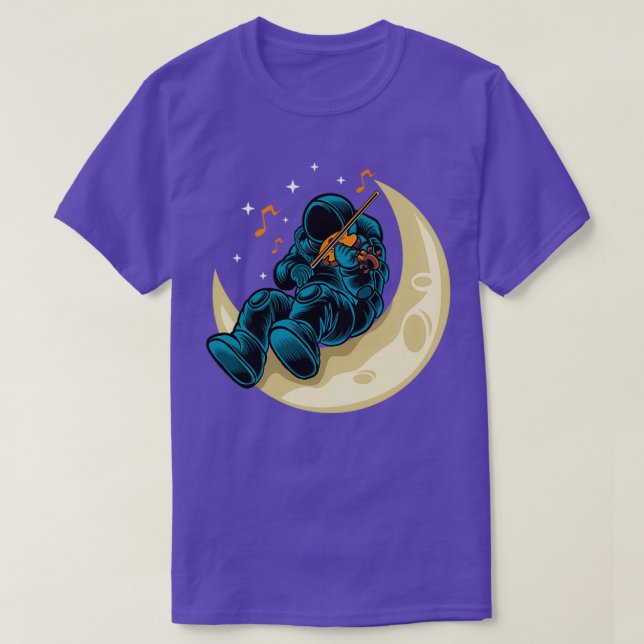 PLAYING VIOLIN IN SPACE T-Shirt (Design Front)