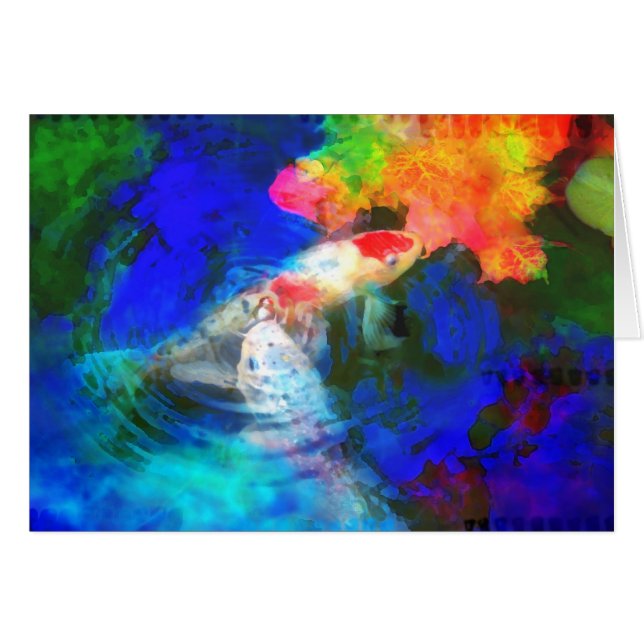 Playing with autumn , card (Front Horizontal)