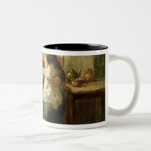 Playing with baby, 19th century Two-Tone coffee mug