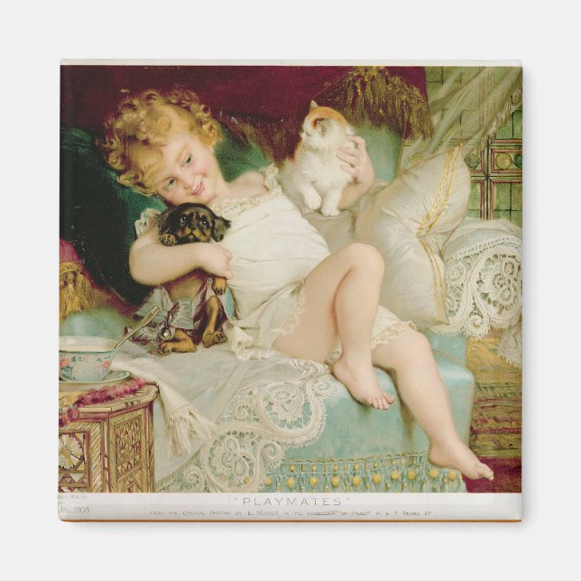 Playmates, from the Pears Annual, 1903 Magnet (Front)