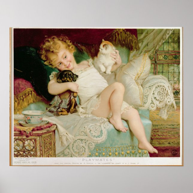 Playmates, from the Pears Annual, 1903 Poster (Front)