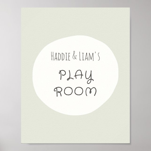 playroom custom names personalised Poster & Prints (Front)