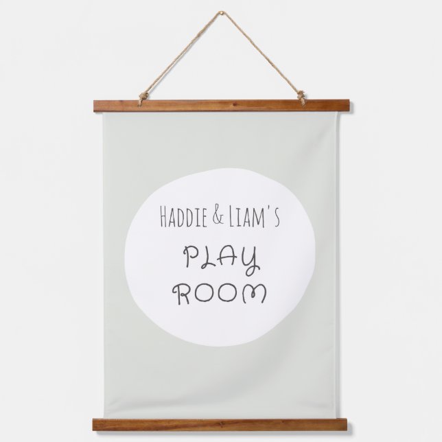 playroom custom names Wood Topped Tapestry (Front)
