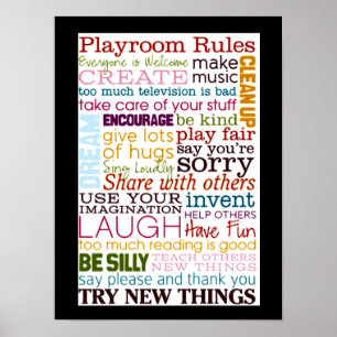 PLAYROOM RULES POSTER