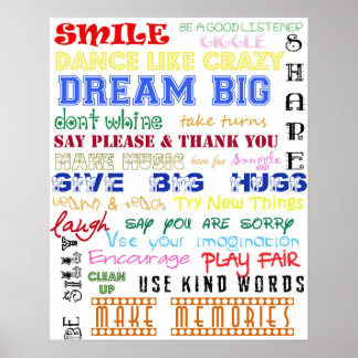 Playroom Rules Poster