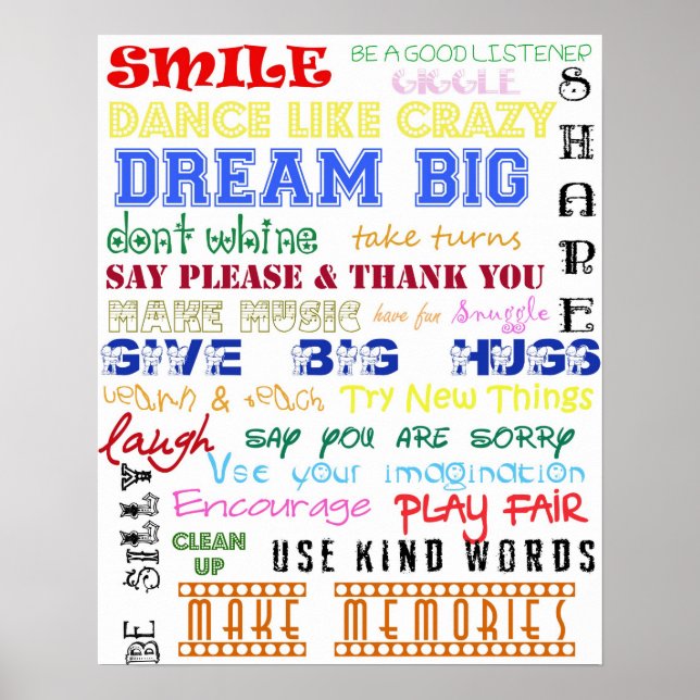 Playroom Rules Poster (Front)