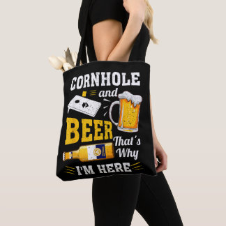 Plays Cornhole With Santa Christmas Game Tote Bag