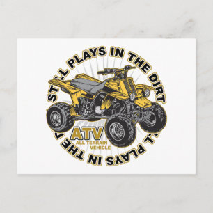 Plays in the Dirt ATV Postcard