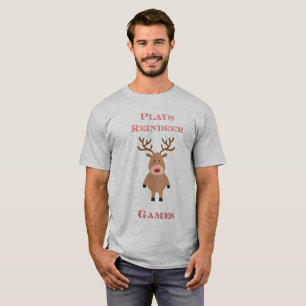 Plays Reindeer Games Christmas Tee