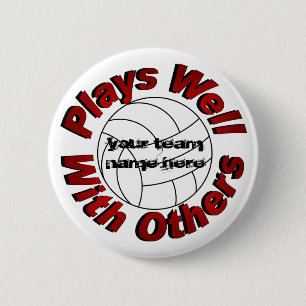 Plays Well With Others 6 Cm Round Badge