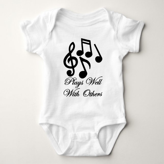 plays well with others baby bodysuit (Front)