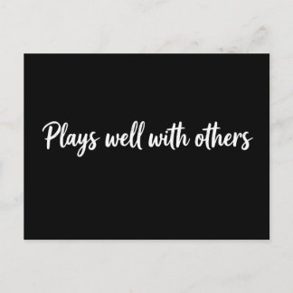 Plays Well With Others Card | Funny Kids Encourage