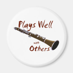 Plays Well with Others Clarinet Magnet
