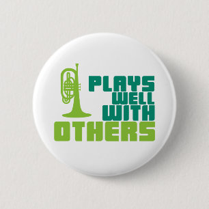 Plays Well with Others - Mellophone 6 Cm Round Badge