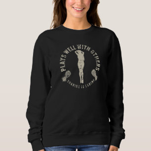 Plays Well With Others Swinger Pineapple Distresse Sweatshirt
