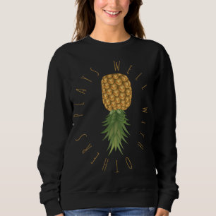 Plays Well With Others Upside Down Pineapple Hawai Sweatshirt