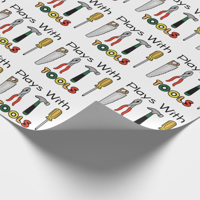 Plays With Tools Wrapping Paper (Corner)