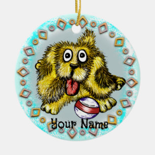 Playtime Dog Ceramic Ornament