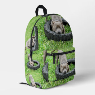 Playtime Staffordshire Bull Terrier,  Printed Backpack