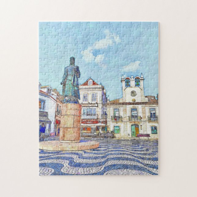 Plaza Cascais Jigsaw Puzzle (Vertical)
