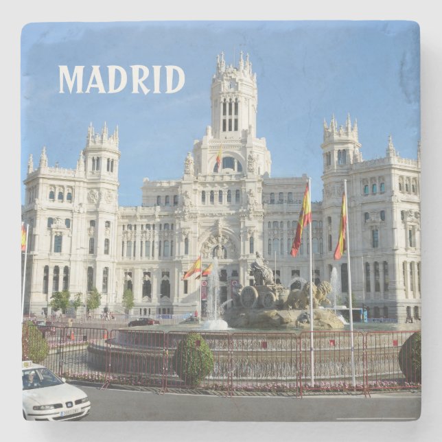 Plaza de Cibeles, Madrid Stone Coaster (Front)