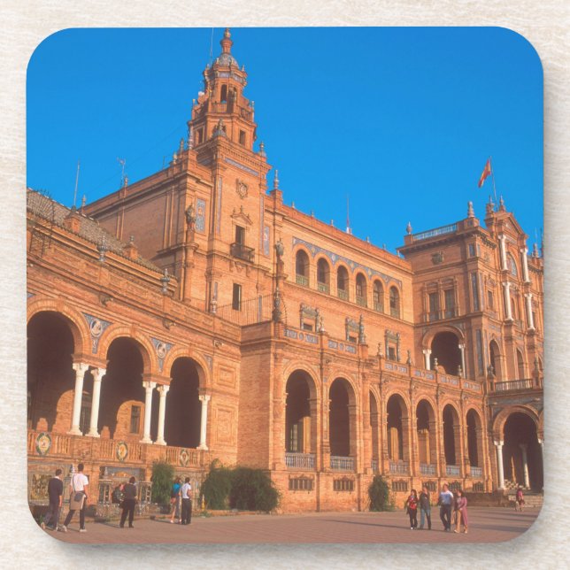 Plaza de Espana in Seville, Spain. Coaster (Front)
