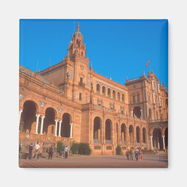Plaza de Espana in Seville, Spain. Magnet (Front)