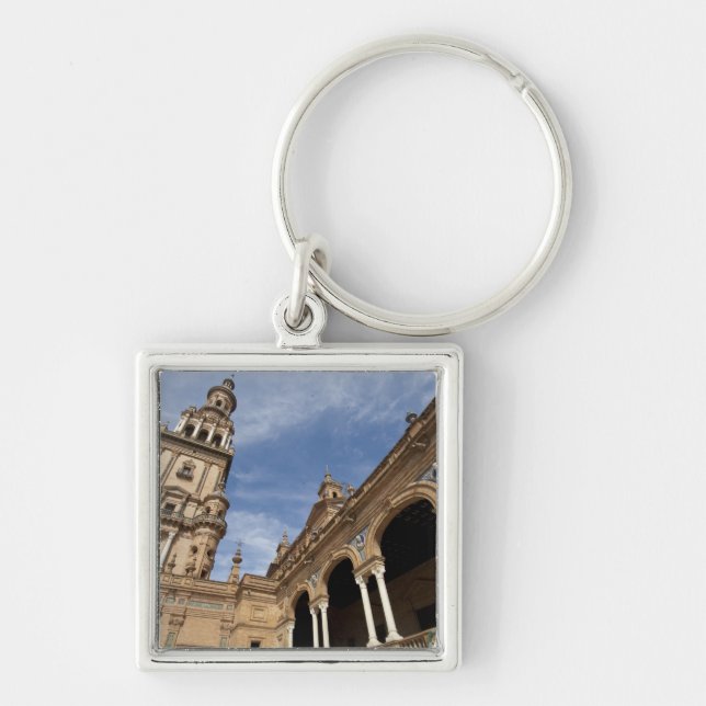Plaza de Espana, Seville, Andalusia, Spain Key Ring (Front)