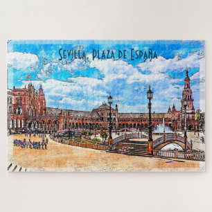 Plaza de España, Seville, Spain. Jigsaw Puzzle