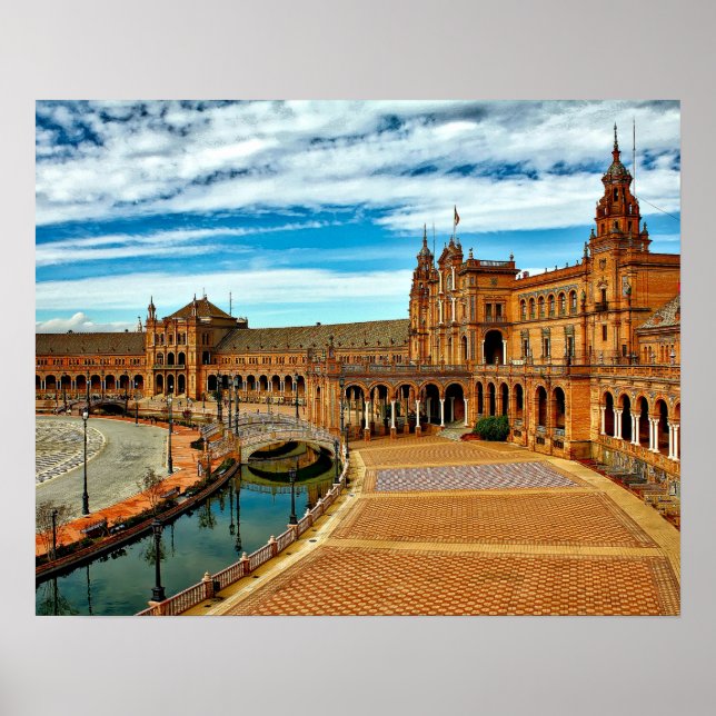 Plaza de Espana, Seville. Spain Poster (Front)