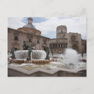 Plaza De La Virgin And Basilica De Virgen Postcard