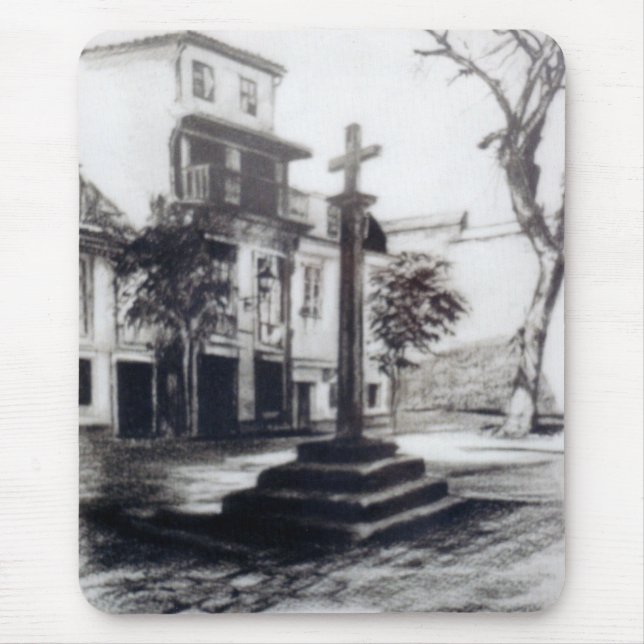 Plaza de las Bárbaras (A Coruña) Mouse Pad (Front)