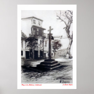 Plaza de las Bárbaras (A Coruña) Poster