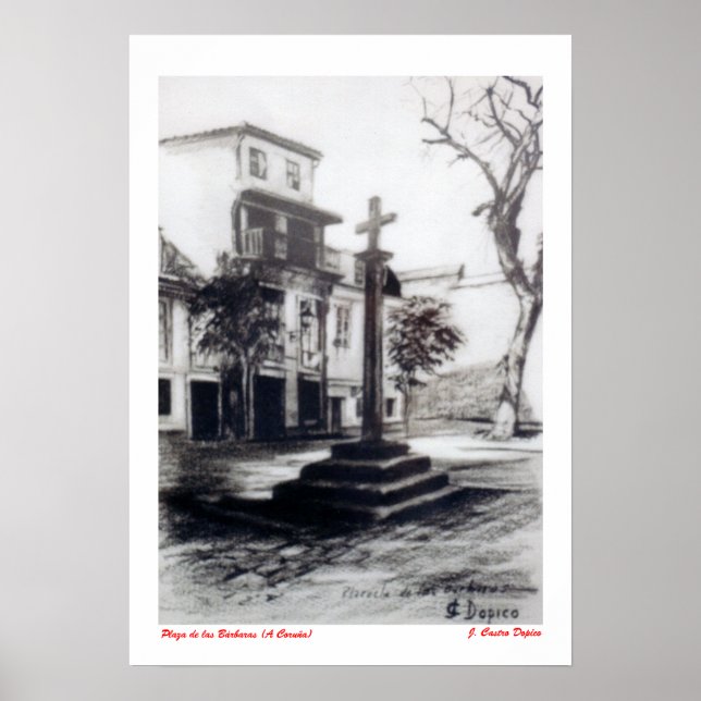 Plaza de las Bárbaras (A Coruña) Poster (Front)