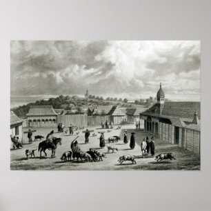 Plaza de San-Carlos de Chiloe, 1835  ] Poster