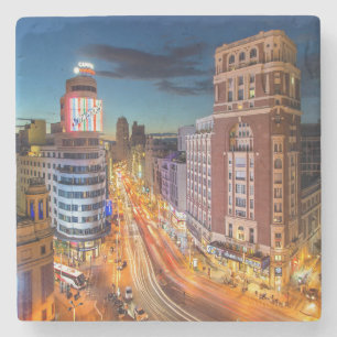 Plaza Del Callao Madrid Spain Stone Coaster