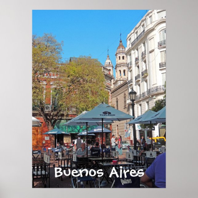 Plaza Dorrego in the Afternoon Poster (Front)