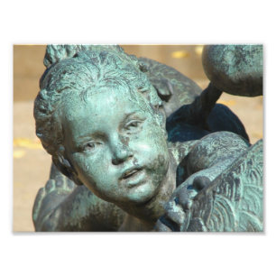 Plaza Fountain Detail Photo Print