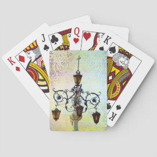 Plaza Light With Pastel Background Playing Cards
