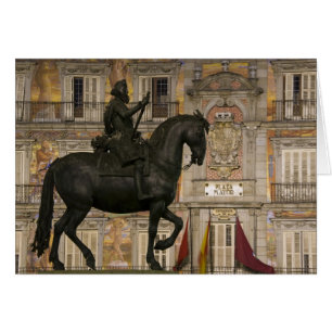 Plaza Mayor with statue of Filipe III, Madrid,