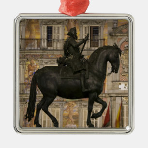 Plaza Mayor with statue of Filipe III, Madrid, Metal Ornament