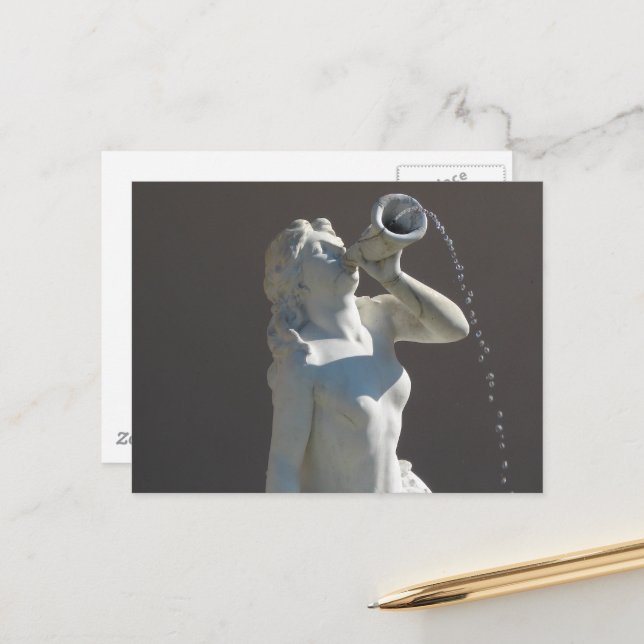 Plaza Mermaid in Kansas City Postcard (Front/Back In Situ)