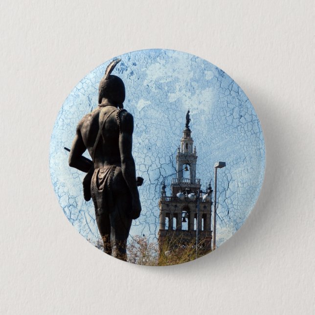 Plaza View 6 Cm Round Badge (Front)