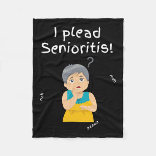Plead Senioristis. Old Senior Man Woman Aging Alzh Fleece Blanket