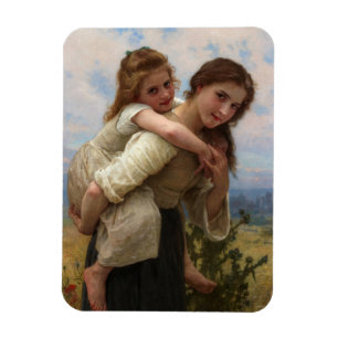 Pleasant Burden by William Adolphe Bouguereau Magnet