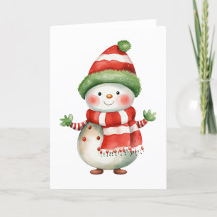 Pleasant Christmas and Holiday Snowman BLANK 