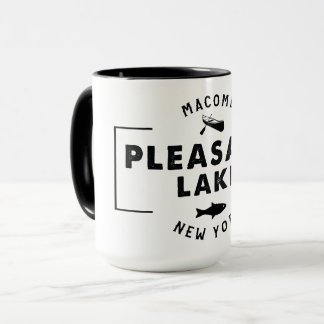 Pleasant Lake Black 15 oz Combo Mug